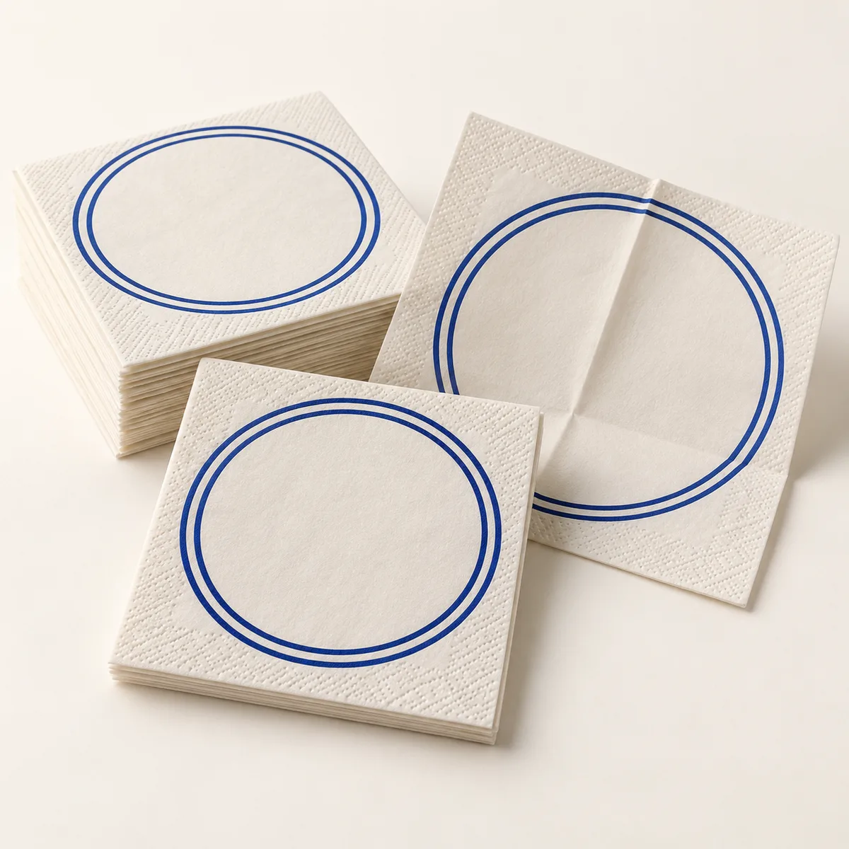 Cocktail beverage napkins — Paper napkins product concept / 鸡尾酒饮品餐巾,纸餐巾产品示意图